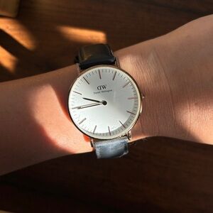Daniel Wellington Black Leather Women’s Watch